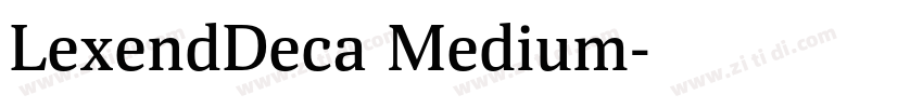 LexendDeca Medium字体转换